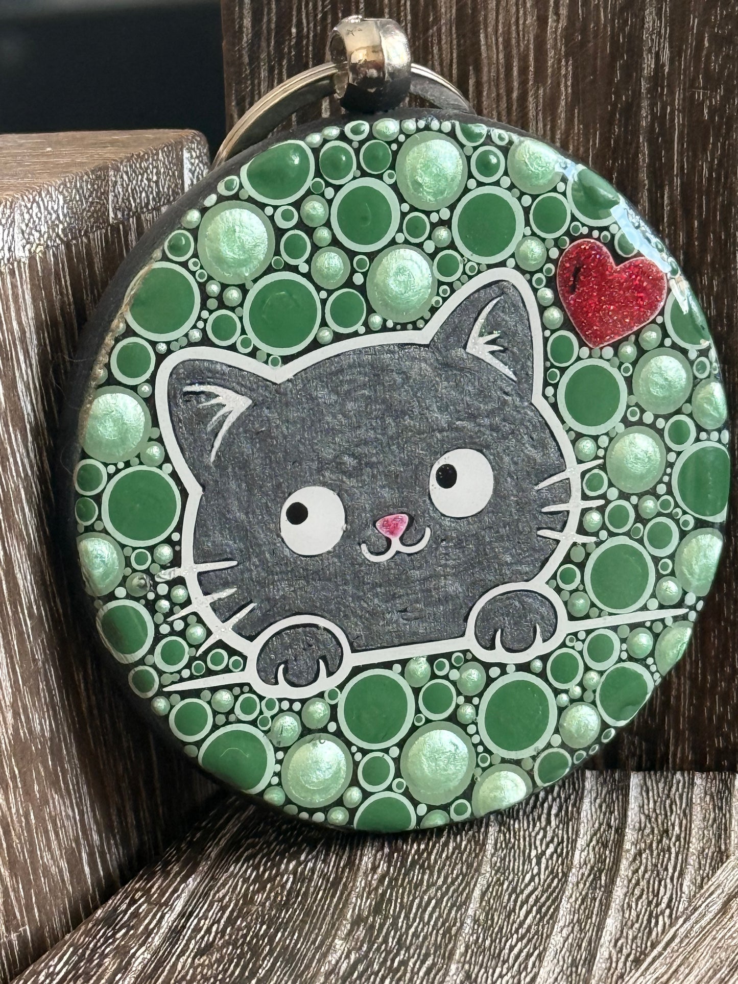 Bag Swag/Keychain: Peek-a-Kitty