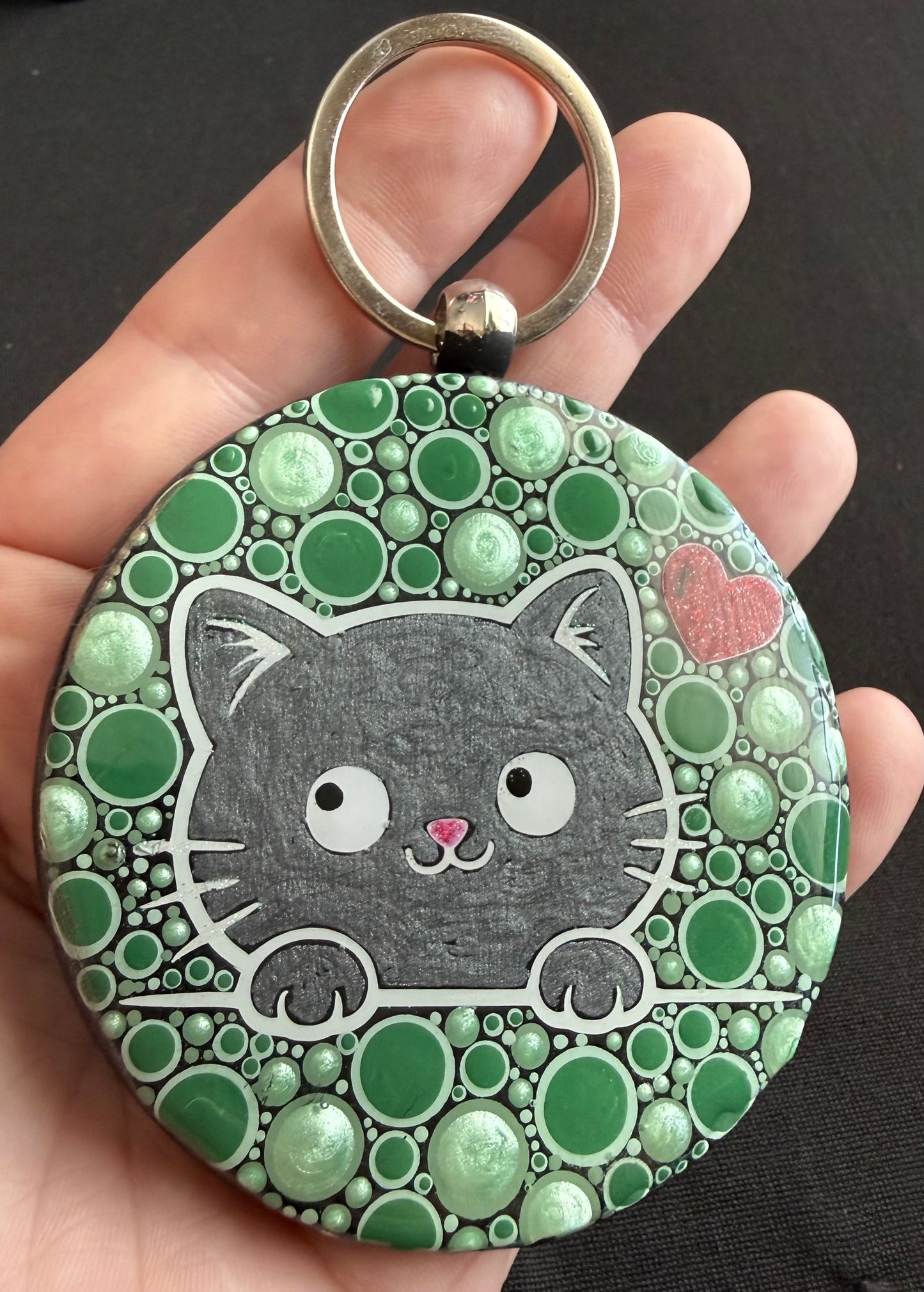 Bag Swag/Keychain: Peek-a-Kitty